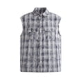 thumbnail image 4 of BRGZLK Men's Tank Tops Sleeveless Shirts Plaid Flannel Shirt Light and Breathable Vintage Suitable For Summer Casual Wear, 4 of 5