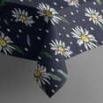 thumbnail image 5 of Dark Blue Daisy Flower Pattern Square Tablecloth,Waterproof Square Table Cover,Wipeable Spillproof Washable Table Cover for Home Kitchen Party Decor 42"X42"(107x107cm), 5 of 6