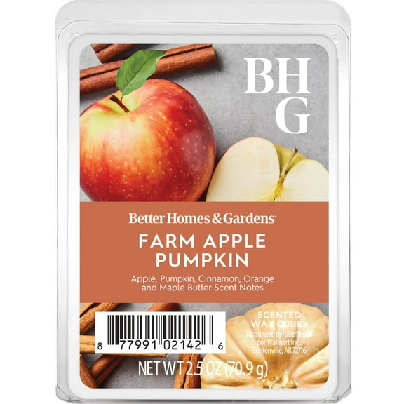Farm Apple Pumpkin Scented Wax Melts, Better Homes & Gardens, 2.5 oz (1-Pack)