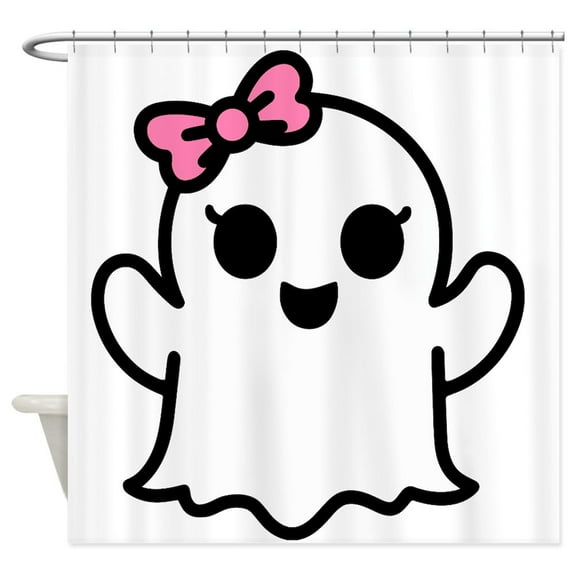 CafePress - Cute Coquette Ghost - Unique Fabric Shower Curtain 70" x 72"