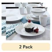 (2 pack) Pfaltzgraff Kaylee Collection White Porcelain Round Dinner Plate 12 pk