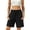 Black, variant on Linen Shorts for Women Summer Casual High Waisted Wide Leg Shorts for 2026 Comfy Beach Vacation, Bermuda Shorts Women(Grey,L)