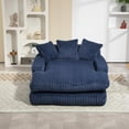 thumbnail image 2 of Oversized Chaise Lounge Chair, Corduroy Loveseat Floor Sofa,Comfy Short Plush Cloud Couch Bed,Modern Sleeper Chair Sofa Recliner for Living Room,Bedroom,Office, 2 of 7