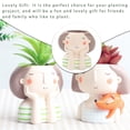 thumbnail image 3 of Macetas de bonsái con forma de niña de dibujos animados, maceta de flores Premium, contenedor de plantas de interior, jarrón de escritorio Suministros de cerámica y alfarería Chica de ensueño Toystoory HA061343-03B, 3 of 6