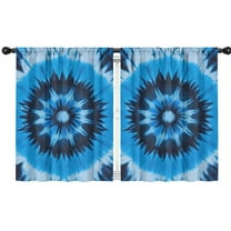 Blackout Kids Curtains,Blue Tie Dye Spiral Pattern Childrens Insulated Curtains Set Of 2,Bedroom Essentials,Toddler Room Decor 42"x54"