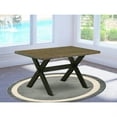 thumbnail image 2 of Dining Table Wire brushed Black & Distressed Jacobean, XT676, 2 of 2