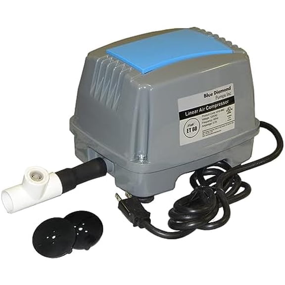 Blue Diamond ET60 Septic Linear Air Pump w/Free Back Pressure Safety Valve (Maximizes Aerator Service Life) Free Extra Diaphragms$$Tools & Hardware Other