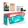 Nintendo Switch Lite Turquoise with The Legend of Zelda: Breath of the Wild, Mytrix 128GB MicroSD Card and Accessories NS Game Disc Bundle Best Holiday Gift