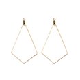 thumbnail image 3 of 50pcs DIY Ear Jewelry Accessories Stainless Steel Earring Loop with Double Holes Geometric Beading (Triangular Diamond S, 3 of 7