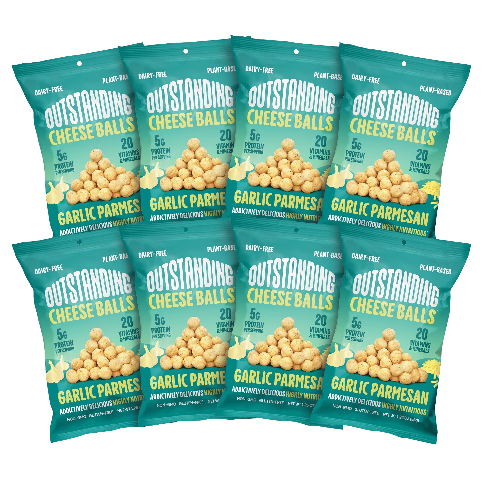 Outstanding Foods Vegan Cheese Balls Plant Based, Dairy Free, Gluten