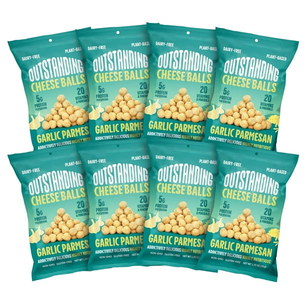 Outstanding Foods Vegan Cheese Balls Plant Based, Dairy Free, Gluten