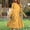 026 Yellow, variant on Hvot&aat Women's Floral Print A-Line Dress Long Sleeve Crewneck Loose Flowy Dresses Elegant Knee-length Vacation Casual Dress