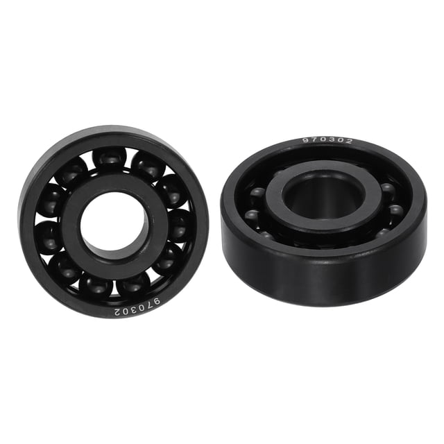 2 Pcs 6302 Rodamientos de bolas de ranura profunda, 15x42x13mm Doble escudo metálico de precisión resistente a altas temperaturas rodamientos de acero cromado para molinos hornos cajas de engranajes