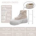 thumbnail image 2 of CHEERMORE Women Platform Female Casual Canvas Shoes Adult US 8 Beige, 2 of 8