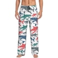 thumbnail image 2 of Picia Colorful Shark Mens Soft Woven Cotton Elastic Waistband Sleep Pajama Pant Lounge Sleep Pant With Pockets And Drawstring-X-Large, 2 of 9