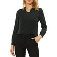 thumbnail image 1 of INSPIRE CHIC Blouse de Travail en Chiffon à Manches Longues pour Femmes m Noir, 1 of 5