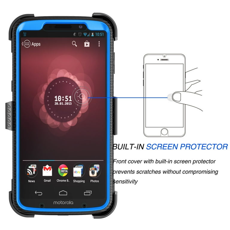 Screen Protector Amazon Moto Z4 Case Motorola Moto Z4 Case, TUDIA