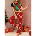 thumbnail image 2 of Sleeveless Christmas Jumpsuit for Women Cute Santa Overalls Xmas Holiday Romper One Piece Outfits, 2 of 6
