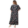 thumbnail image 3 of Women's Nightgown Print Sleepshirts Short Sleeve Nightshirt Loose Comfy Pajama XL, 3 of 7