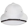 thumbnail image 3 of Indian Pith Helmet - Big Head Version - ADJUSTABLE - White, 3 of 4