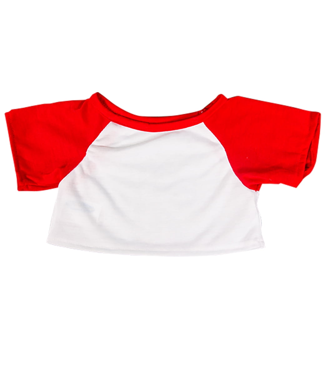 Red T-Shirt Outfit Teddy Bear Clothes Fits Most 14"-18" Build-a-bear and Make Yo 