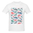 thumbnail image 4 of Bingfone Colorful Shark Men'S Loose Fit Short-Sleeve Pocket T-Shirt, 4 of 7