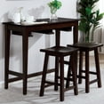 thumbnail image 3 of Furniture of America Tryst 3-Piece Wood Bar Table Set, Espresso, 3 of 4