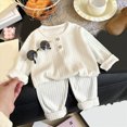 thumbnail image 2 of KPOPLK Boys Long Sleeve & Pants Pajama Set 6M-8Y Lightweight Breathable 2-Piece PJs Solid Jammies for Little & Big Boys,Size 6-12 Months, 2 of 5