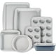 thumbnail image 1 of Juego de 7 moldes antiadherentes apilables para hornear - Juegos de moldes para repostería que incluyen bandejas para galletas, molde para muffins, molde para pan, molde para pasteles, molde, 1 of 7
