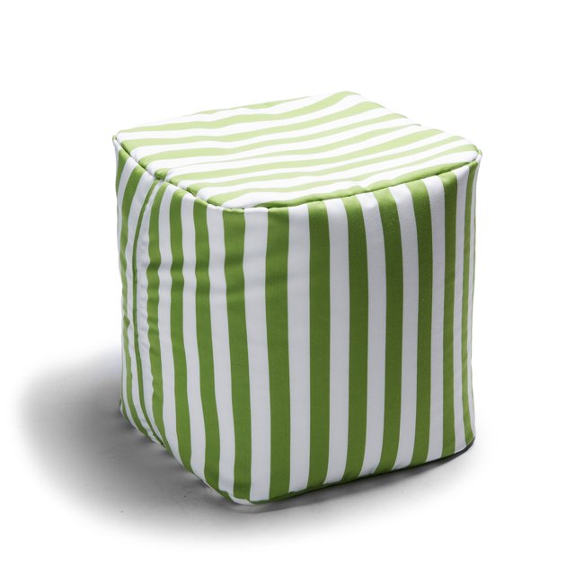 Jaxx Luckie Pouf Poire d'Extérieur pour Patio, Rayé Lime