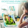 thumbnail image 4 of Dteck Case for Samsung Galaxy Tab A9+ Plus Case 11" 2023 (SM-X210/X216/X218), Heavy Duty Shockproof Protective Case with Screen Protector, Built-in Stand, Shoulder Strap,Rainbow Blue, 4 of 8
