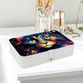 thumbnail image 6 of Cat Portable PU Leather Travel Organizer Box with Removable Compartment and Necklace Holder, 6 of 6