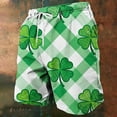 thumbnail image 3 of Fmbrln Beach Shorts for Men Plus Size Summer Fashion Casual St. Patrick's Day Print Drawstring Elastic Waist Vacation Shorts with Pockets, 3 of 6