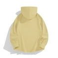 thumbnail image 4 of Drawstring Hoodies for Men Front Criss Cross Loose Casual Hooded Sweatshirt Plain Pullover Tops Fall Winter Spring (XL, Yellow), 4 of 5