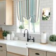 thumbnail image 5 of Light Blue Striped Balloon Curtains for Windows, Bedroom Curtains 54 Inch Length, Farmhouse Thin Line Modern Abstract Art Tie Up Curtains Panels Thermal Insulated Bathroom Curtains Window 42"x54", 5 of 8