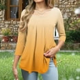 thumbnail image 3 of Plebaso Women's 3/4 Length Sleeve Tunic Tops Pleated Casual Summer Dressy Blouses Womens Clothes, 3 of 6