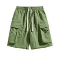 thumbnail image 1 of pstuiky Pantalones cortos deportivos para hombre, Pantalones cortos casuales de cintura elástica de color sólido a la moda para hombre Pantalones cortos de entrenamiento, 1 of 3
