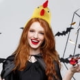 thumbnail image 2 of Divertida diadema de pollo para cosplay, accesorios para el cabello de animales, tocado de fiesta único, tocado de festival para disfraces y accesorios para fotografías, 2 of 6