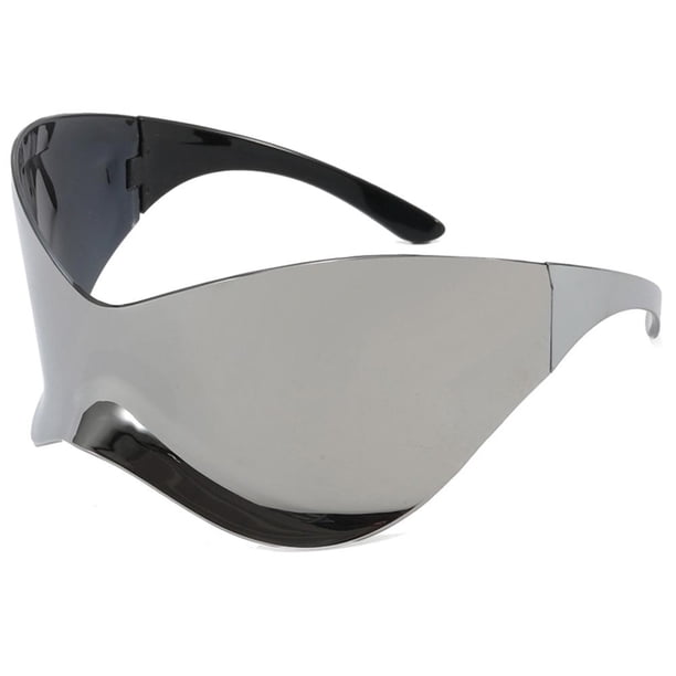 Gafas de sol deportivas Y2K Gafas de sol Gafas para la playa al aire libre Senderismo (Plata)
