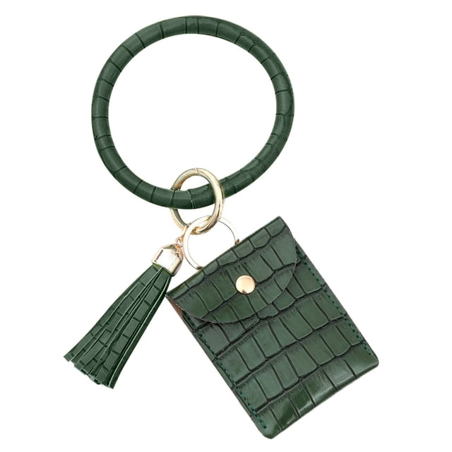Up to 65% Off Large Bracelet Keychain Card Holder Tassel Bangle Key Ring Wristban With Wallet Necklace Rings Earring Jewelry on Clearance
