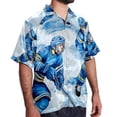 thumbnail image 2 of Ice Hockey Men's Short Sleeve Beach Shirts Button Down Poplin Casual Printed Summer Unisex, 2 of 6