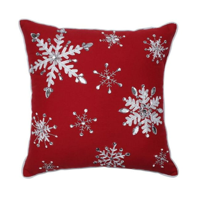 Pillow Perfect 629919 Coussin de Noël 16 Po - Rouge
