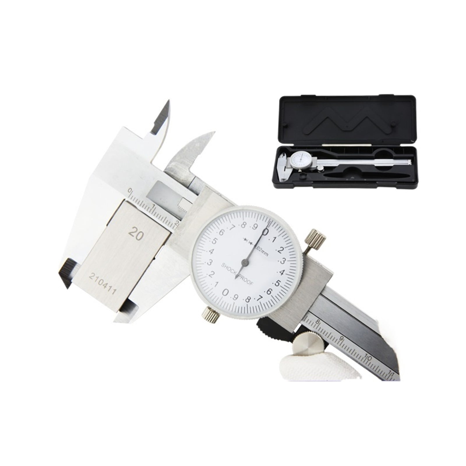 Vernier Caliper With Meter Dial Calipers Metal gauge Micrometer Ruler Metal Caliper Stainless Steel Gauge Depth Measuring Tools ,Complete Kit