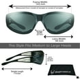 thumbnail image 4 of Bikershades Motorcycle Riding Glasses Wrap Sport Gray & HD Men Women, 4 of 6