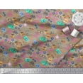 thumbnail image 3 of Soimoi Rayon Crepe Fabric Camera,Hat & Briefcase Travel Print Fabric by Yard 46 Inch Wide, 3 of 3