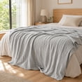thumbnail image 5 of Muslin Cotton Throw Blanket 6 Layer Soft Breathable Blanket – Lightweight Summer Comfort, All Season Cuddly Blanket for Sofa, Bed, Couch, Adults, 5 of 5