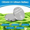 thumbnail image 2 of CR2450 Battery, 3V Lithium Battery 6 Count Pack, CR 2450 3 Volt Button Coin Cell Battery Replacement for Car Key Fobs, Watches, Garage Door Openers, Remote Controls, Thermometers, 2 of 7