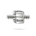 thumbnail image 2 of Bling Jewelry Womens Graduate Student Charm Bead Bookworm Sterling Silver for European Bracelet, 2 of 4