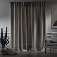 thumbnail image 2 of 3S Brother's Extra Long Room Darkening 95" Length Faux Velvet Light Stone Curtain Drapes - Hanging Back Tab 5-25 Feet Custom Made ( 1 Panel ) - Made in Turkey (52"Wx95"L), 2 of 5