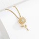 thumbnail image 2 of Chain with pendant rotating sunflower pendant design rotating necklace Xmas, 2 of 5